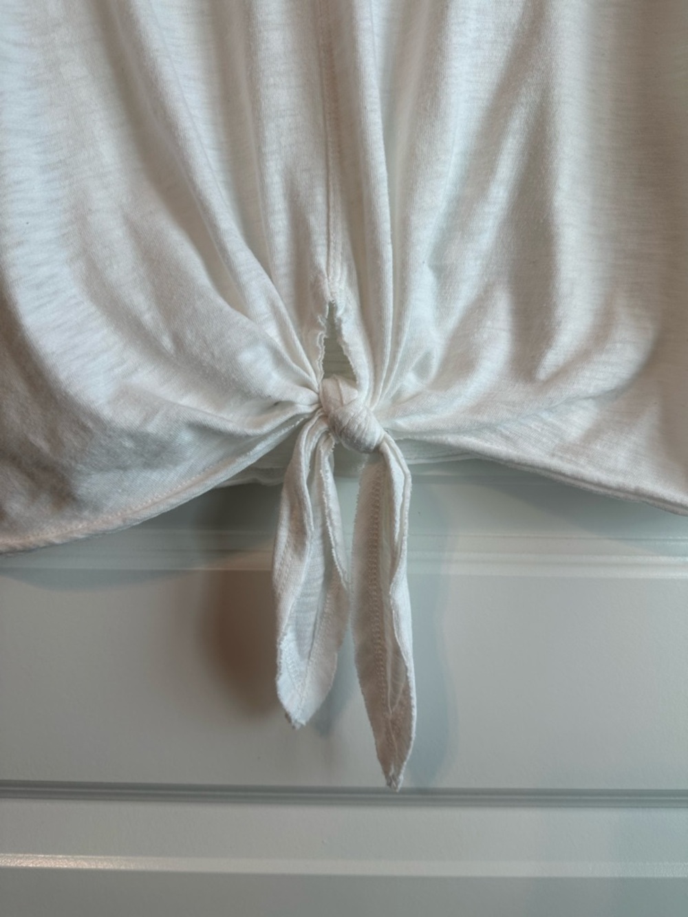 The Impeccable Pig White Tie-Front Tank - Picture 9 of 15